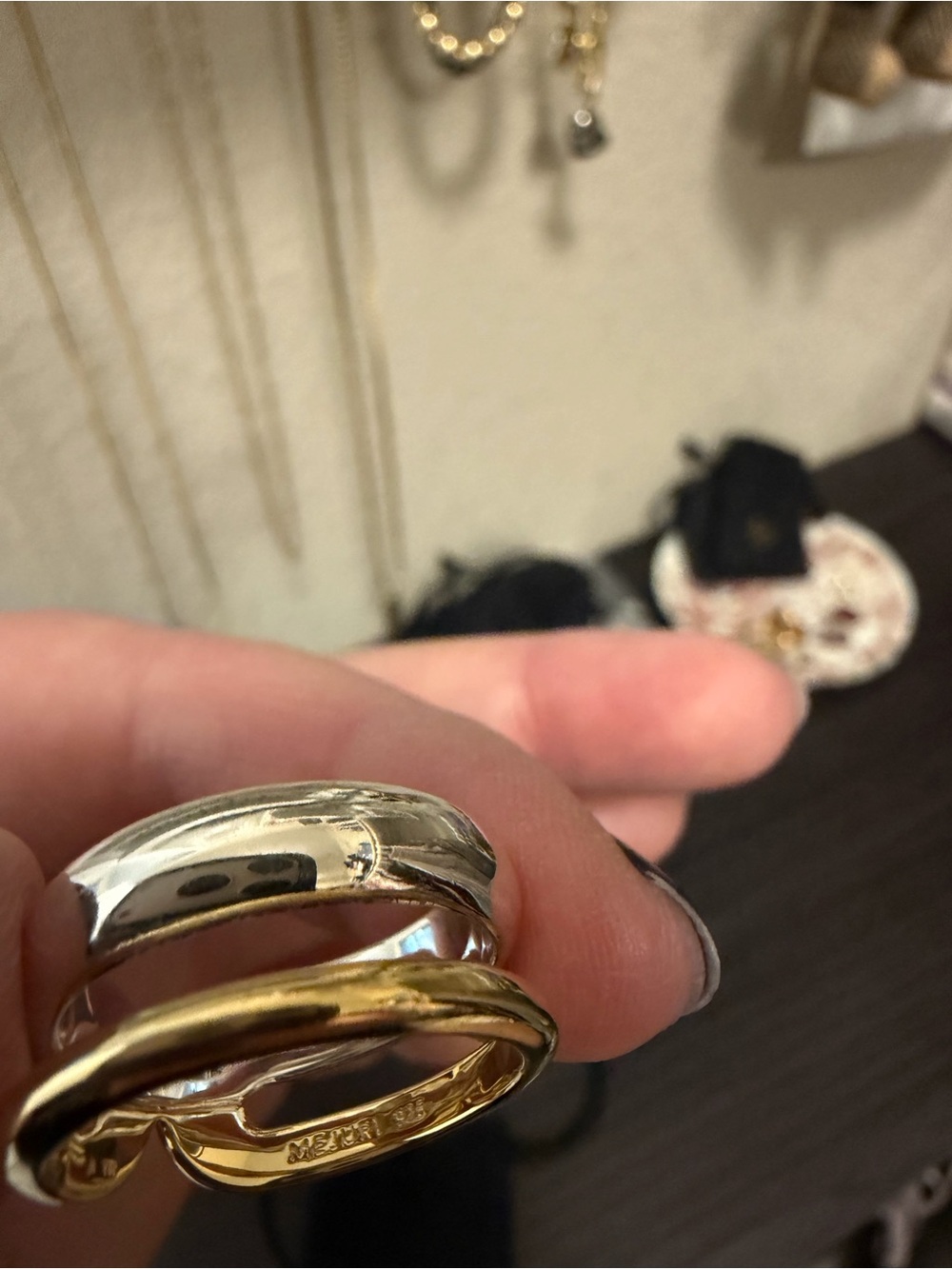 Mejuri Duet Mixed Ring — Gold and Silver - Picture 7 of 8